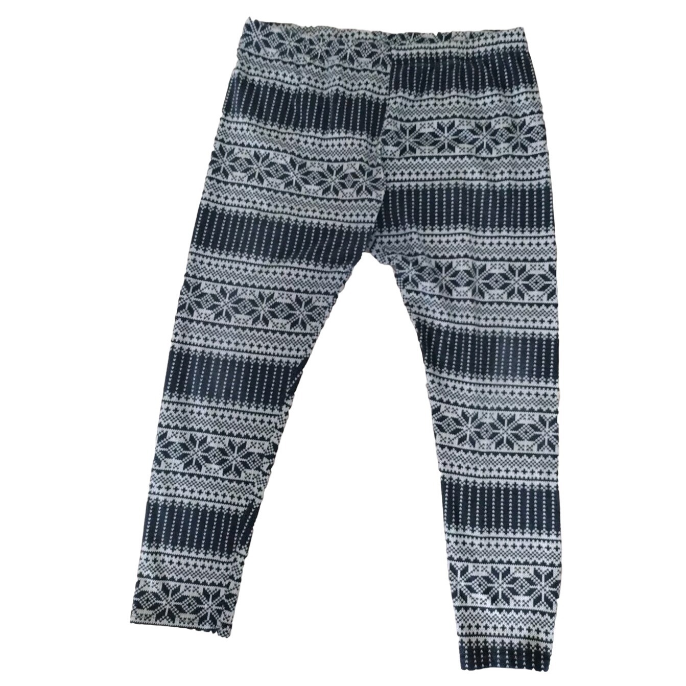 No Boundaries Knit Leggings Women Xxl Black Fair Isle Stretch Knit Crop Aop